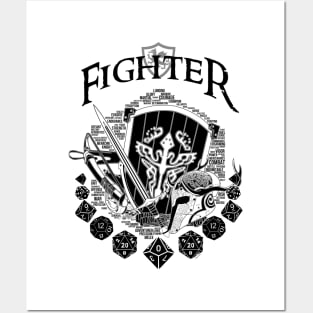 RPG Class Series: Fighter - Black Version Posters and Art